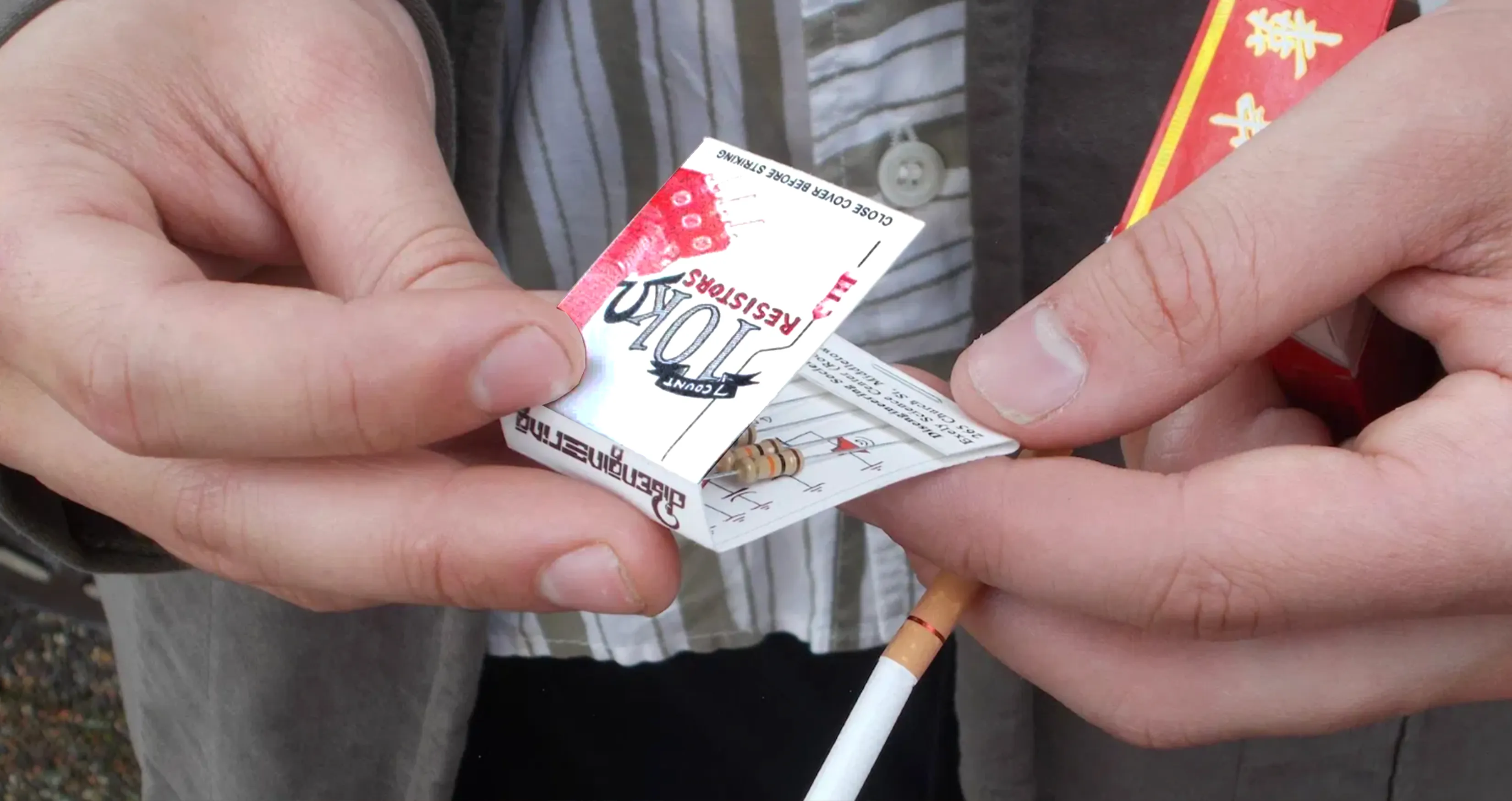 Resistor Matchbook zine cover